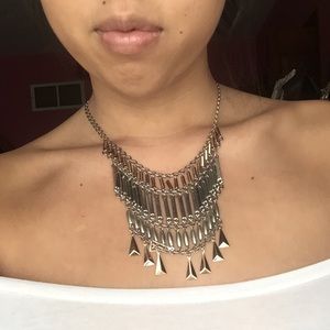 Multi tier two toned statement necklace